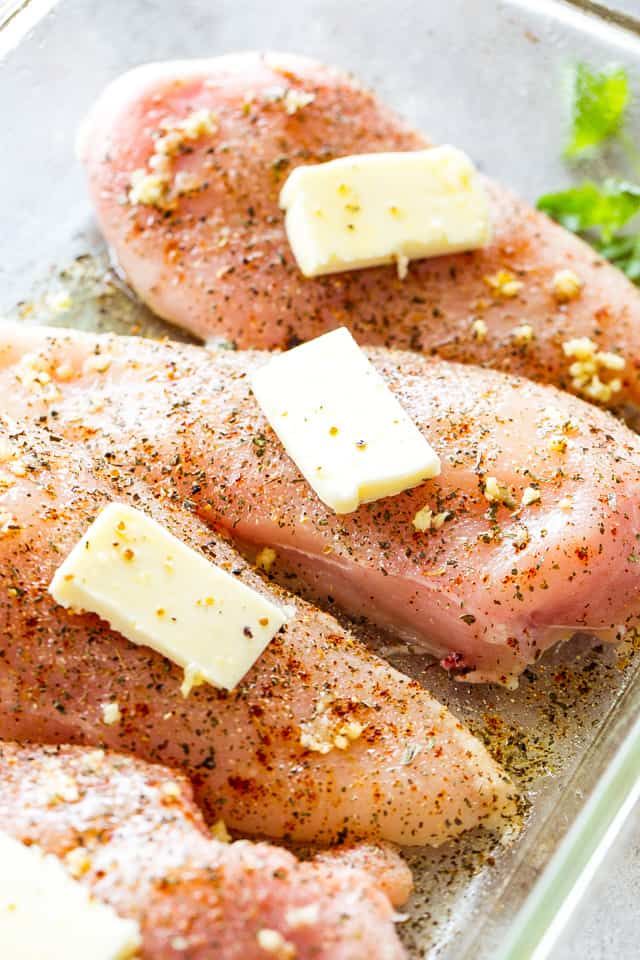 baked chicken with herb and cheese breadcrumbs
