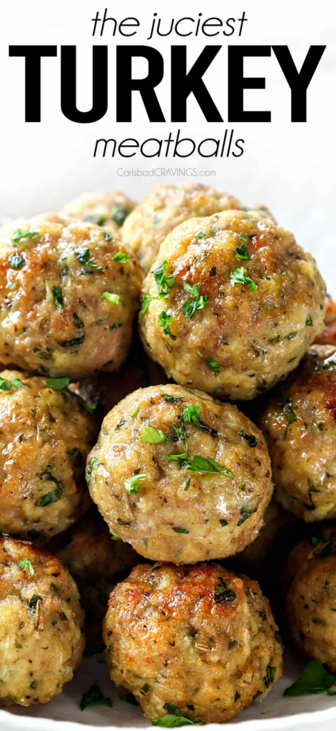 healthy baked turkey meatballs