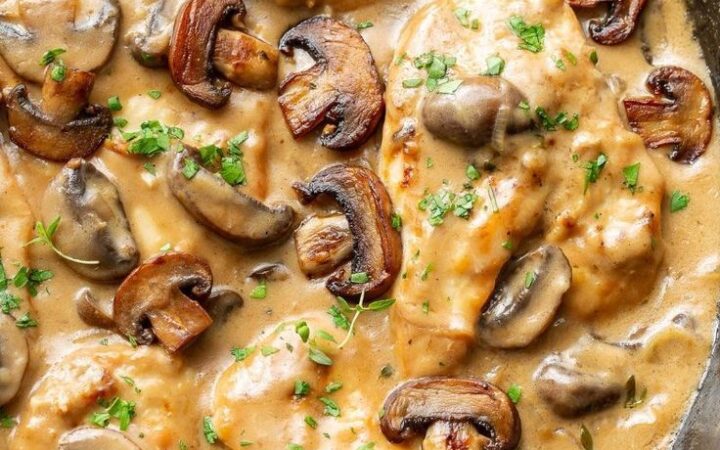 mushroom wine sauce dinner