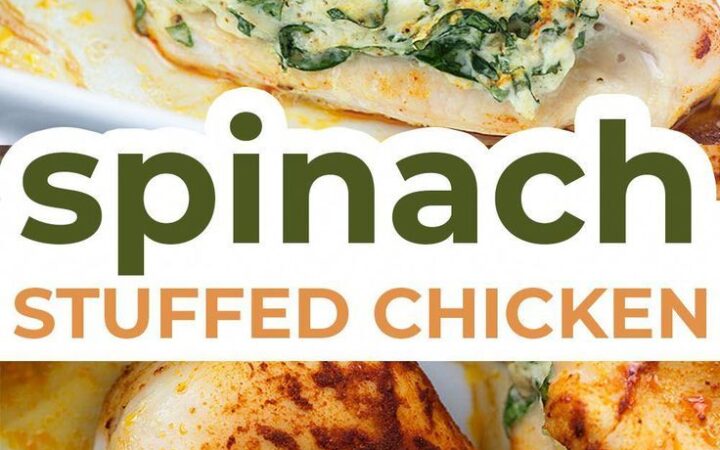 easy spinach stuffed chicken