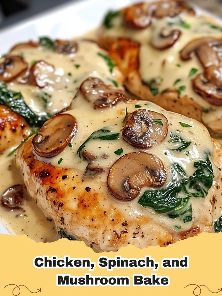 chicken mushroom spinach recipe