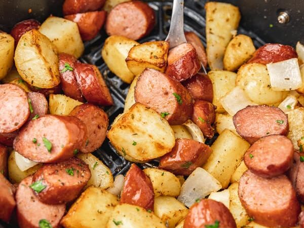 easy oven baked sausage and potatoes