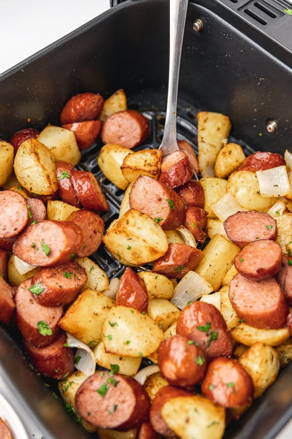 easy oven baked sausage and potatoes