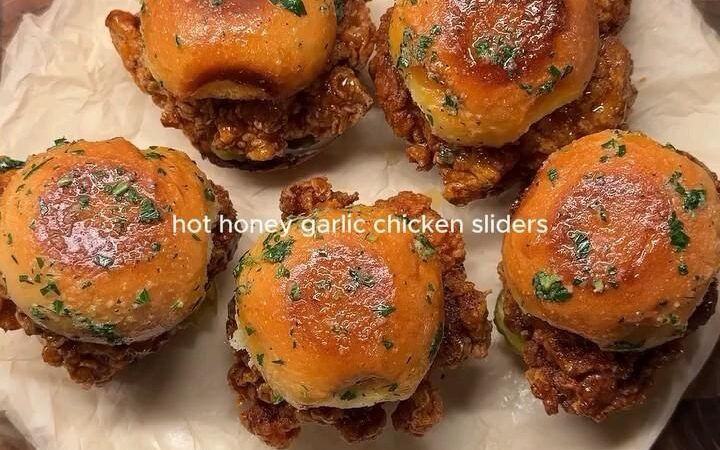 honey garlic chicken sliders