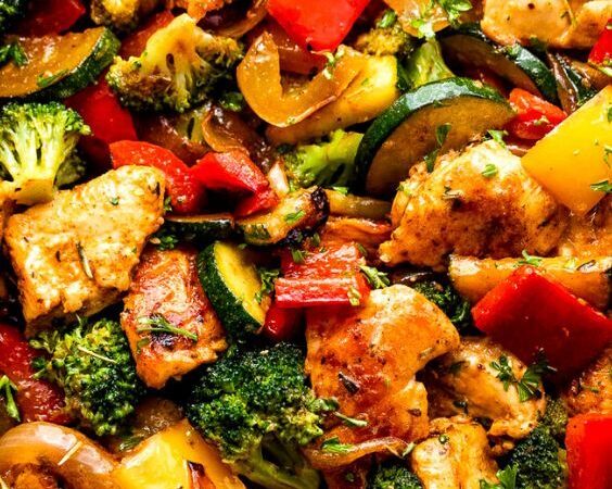 chicken and vegetables skillet