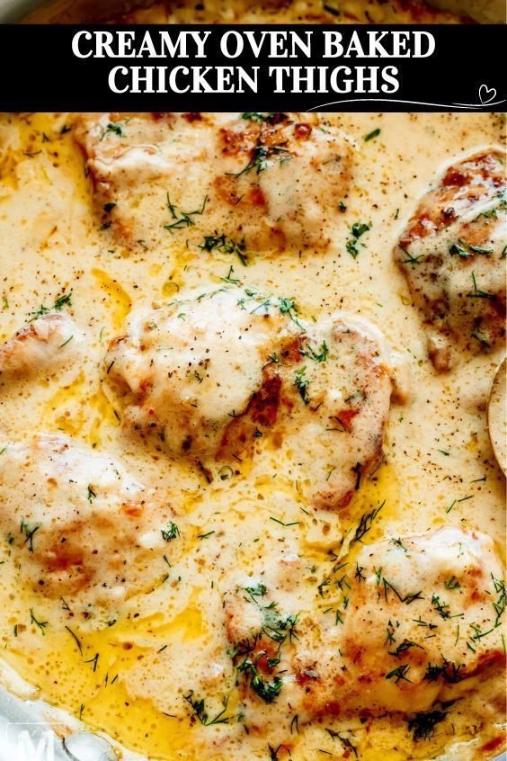 creamy oven baked chicken thighs