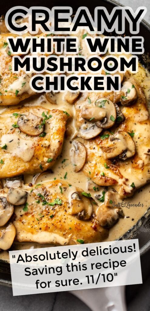 creamy white wine mushroom chicken
