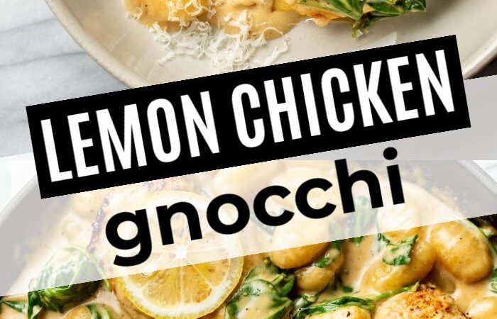 one pan lemon chicken gnocchi