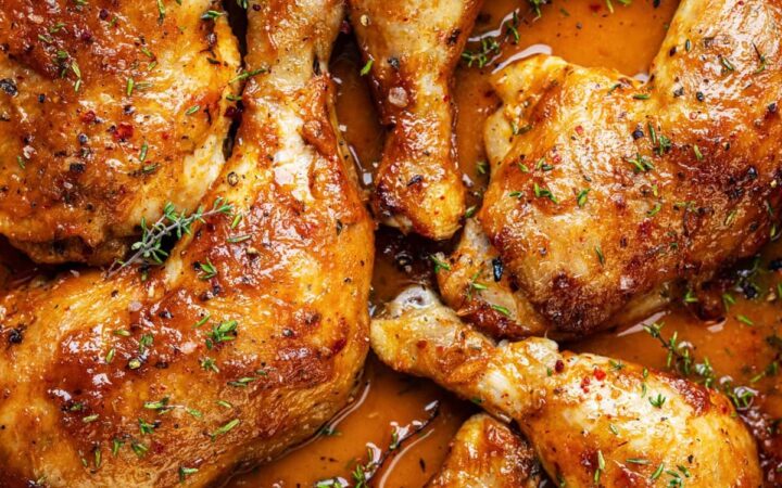 garlic herb roasted chicken legs and thighs