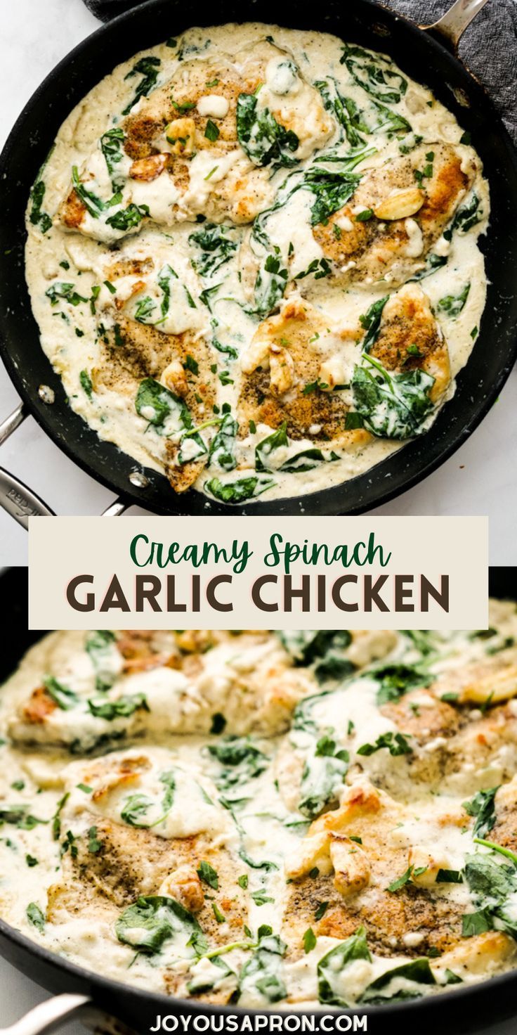Creamy Spinach Garlic Chicken