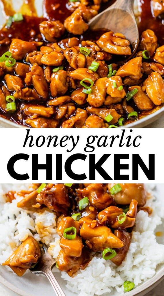quick honey garlic chicken bites