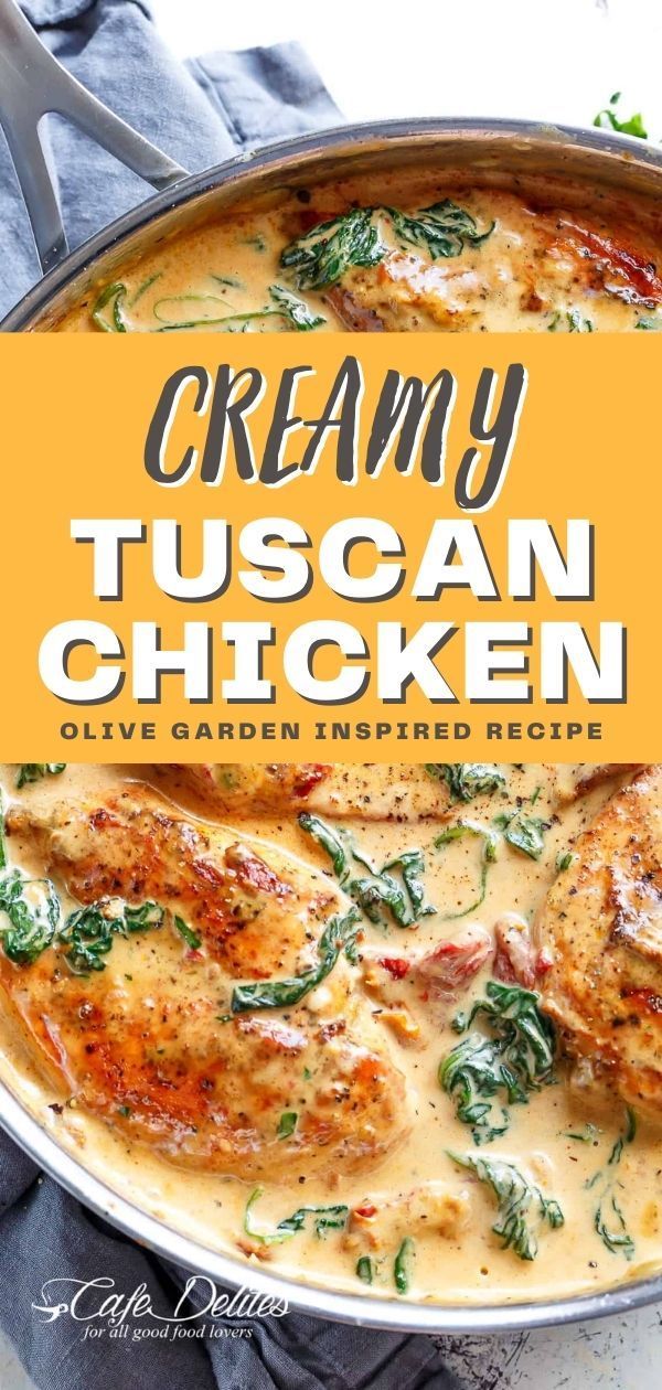 Creamy Tuscan Chicken - Olive Garden Inspired Recipe