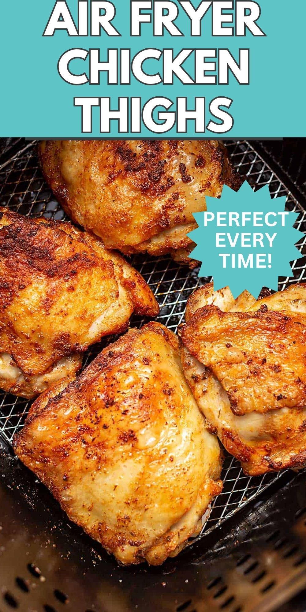 Air Fryer Chicken Thighs Recipe - Super Crispy!