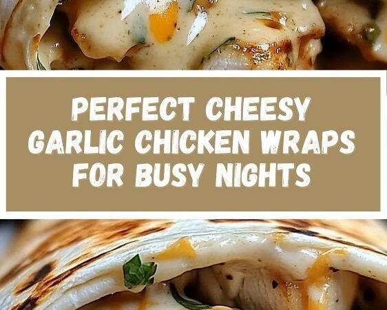 cheesy garlic chicken wraps