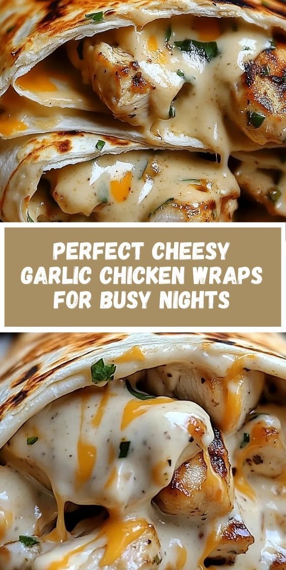 Delicious Cheesy Garlic Chicken Wraps for Busy Nights