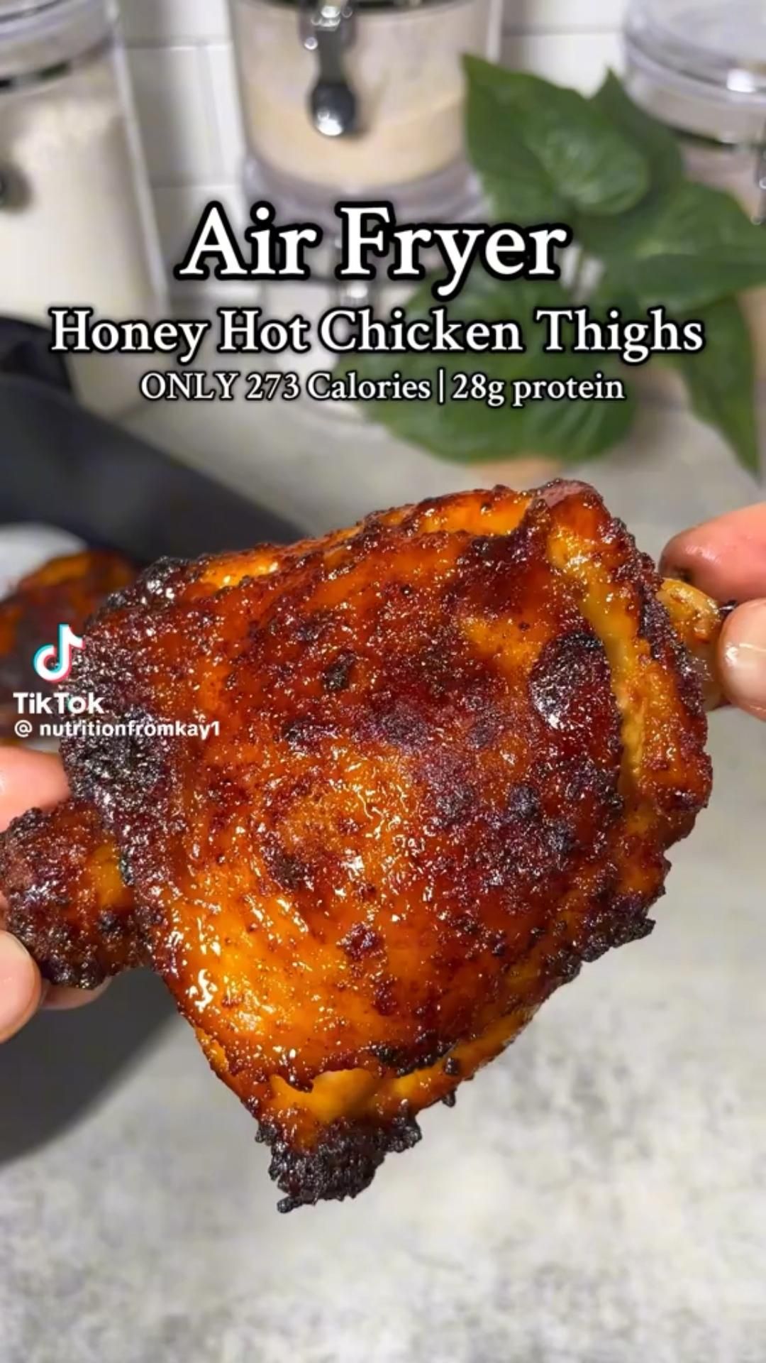 Air Fryer Honey Hot Chicken Thighs
