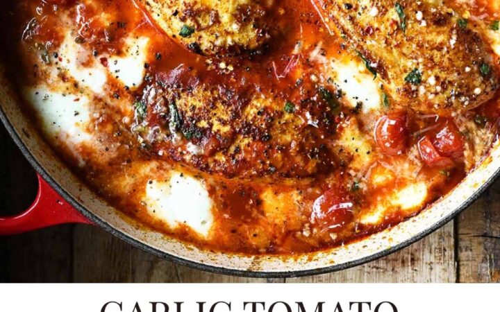 garlic tomato chicken with mozzarella