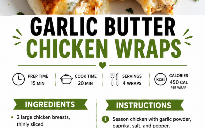 garlic butter chicken wrap recipe