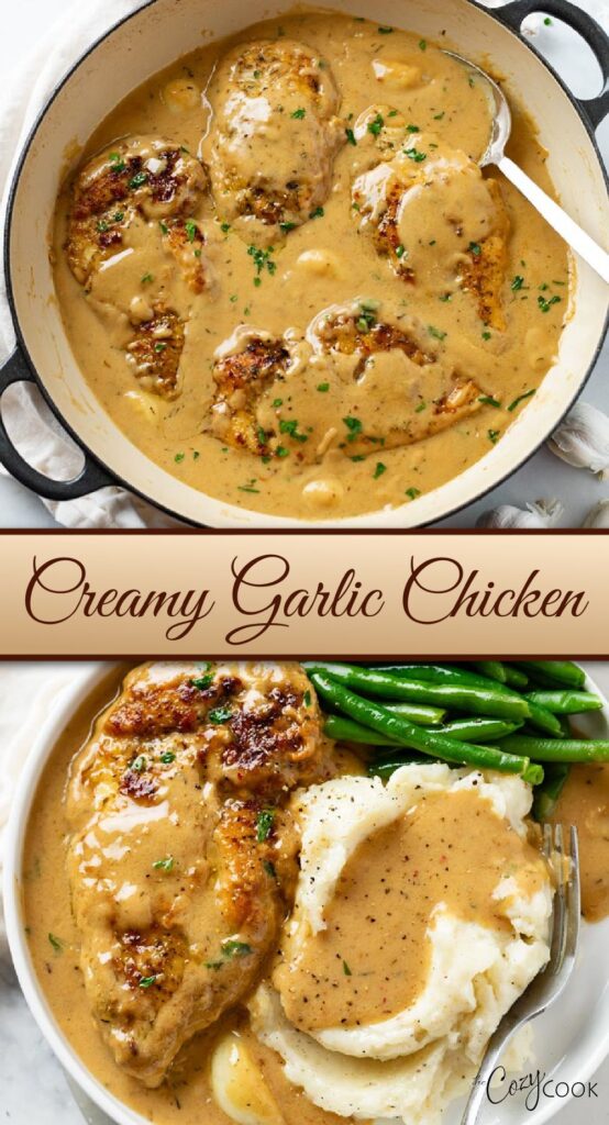 creamy garlic chicken recipe