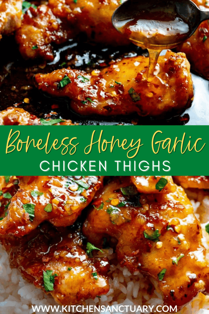 chicken thighs with pan sauce over white rice
