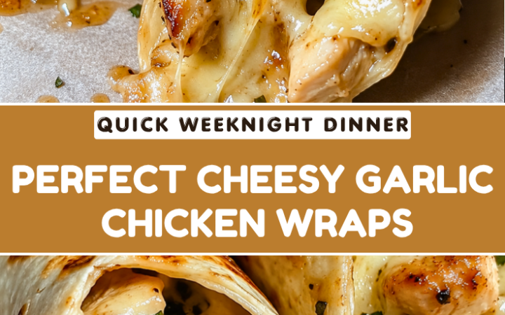 cheesy garlic chicken wraps