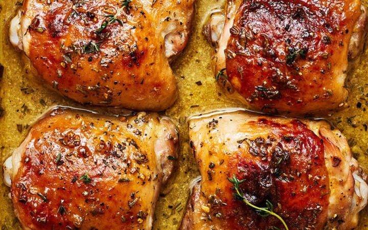 honey mustard baked chicken thigh
