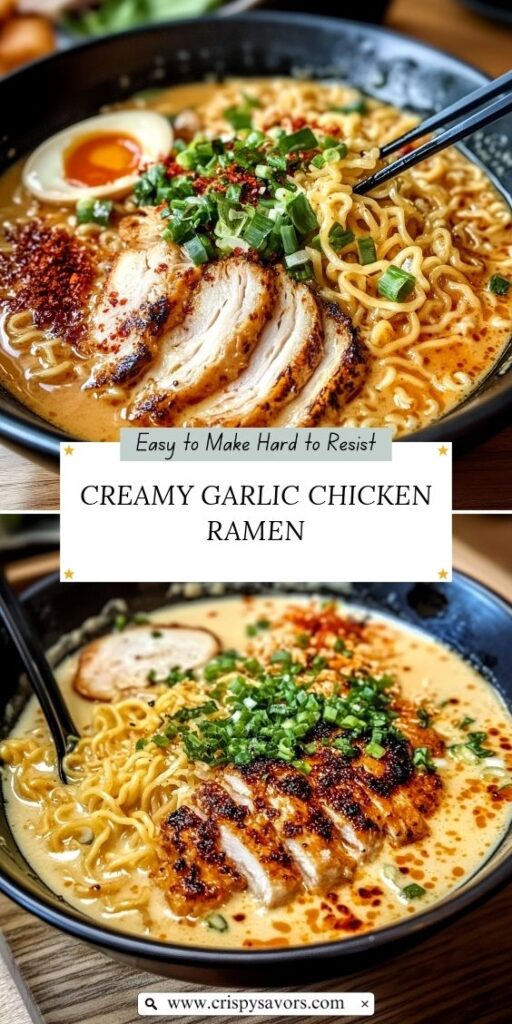 creamy garlic chicken ramen recipe
