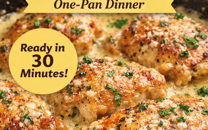 creamy garlic chicken thighs