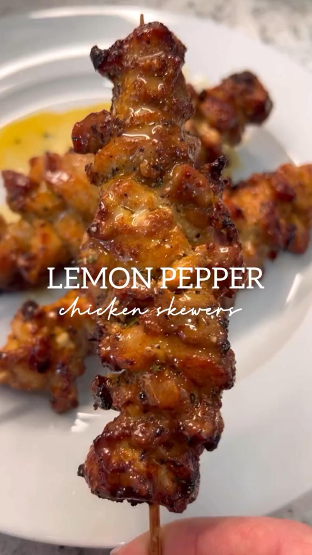 Lemon Pepper Chicken Skewers